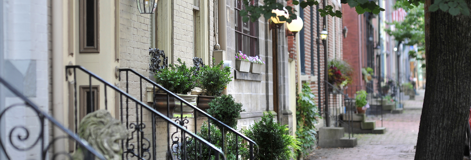 A row of houses in Pittsburgh